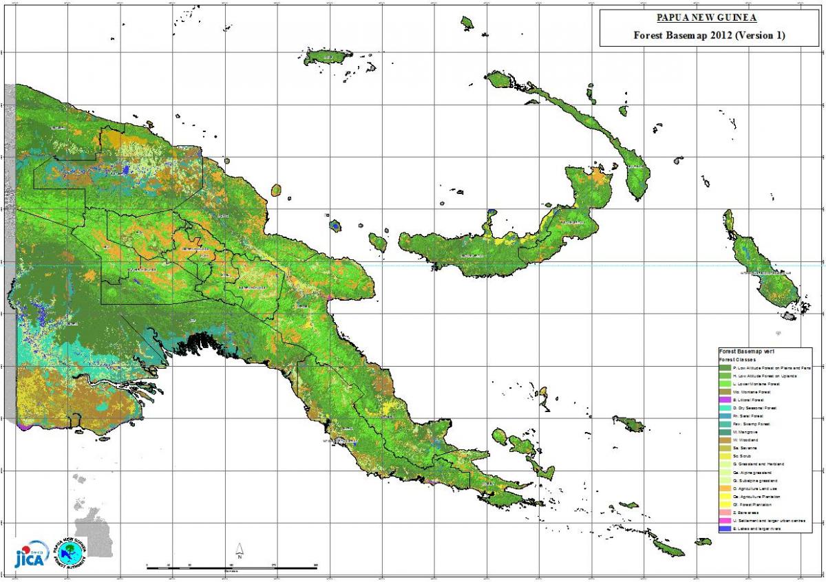 mappa di papua nuova guinea clima