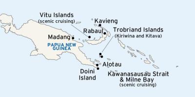 Mappa di alotau, papua nuova guinea