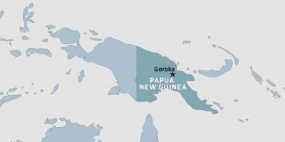 Mappa di goroka, papua nuova guinea