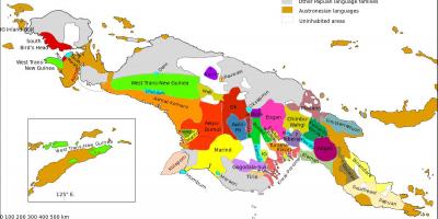 Mappa di papua nuova guinea lingua