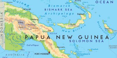 Mappa di port moresby, papua nuova guinea